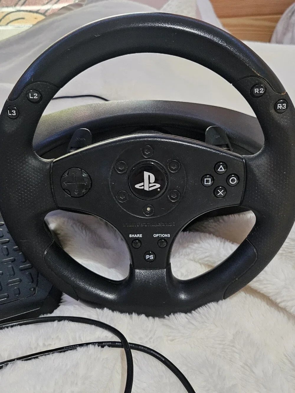 Sony Black USB Racing Wheel and Pedal Set